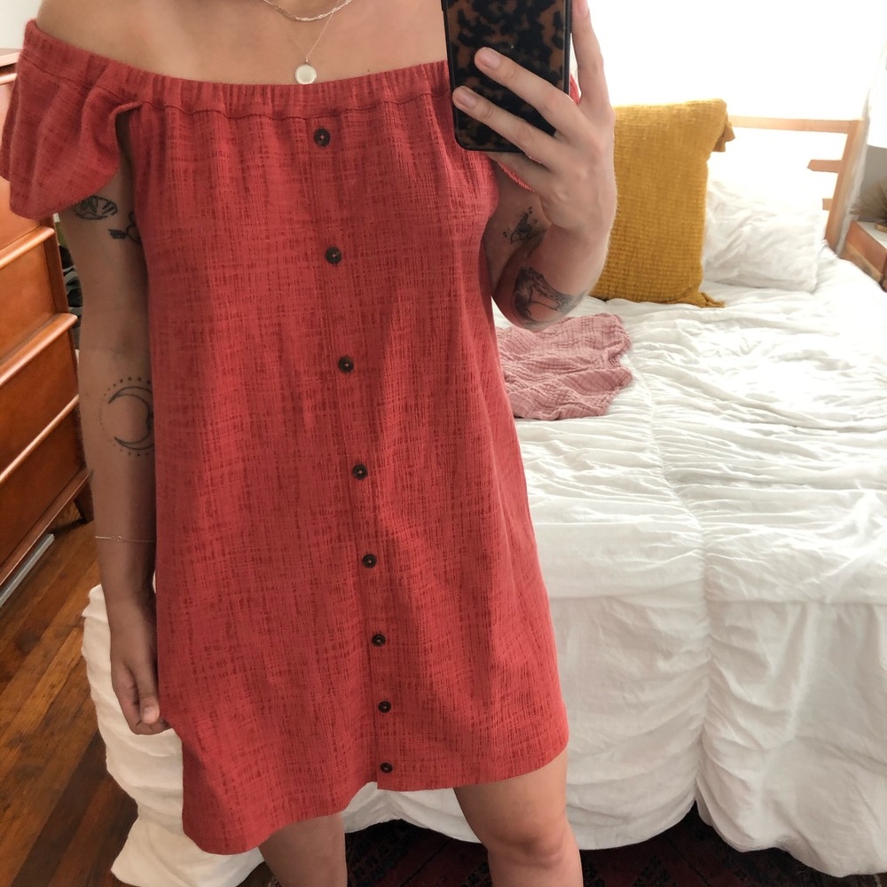 Madewell button front dress